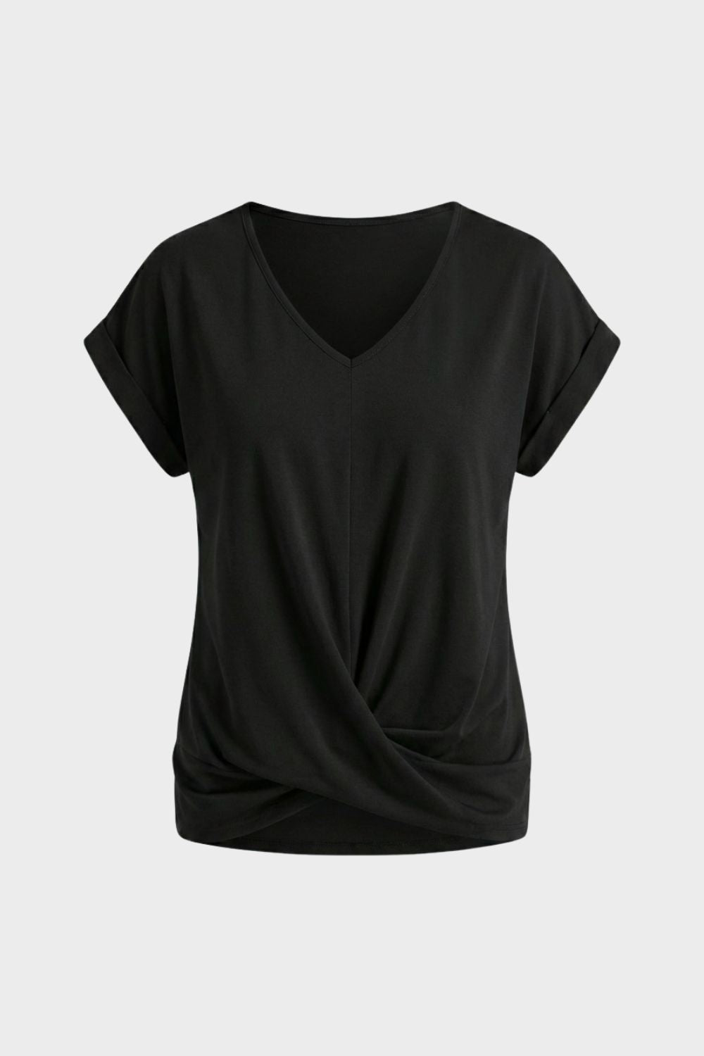 Women's V-Neck T-Shirt with Knot