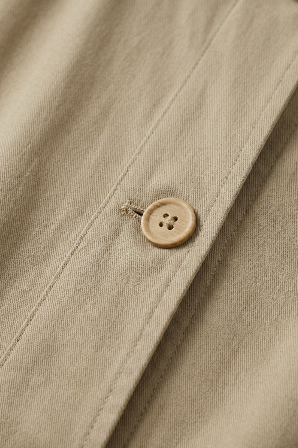 Women's Coat with Hood and Button Placket, Long Style