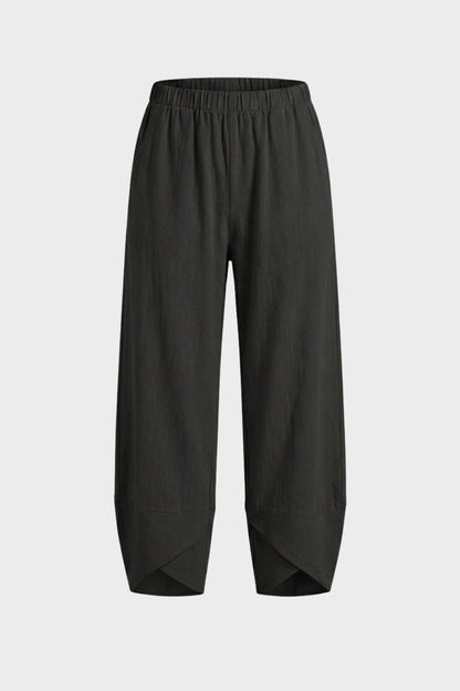 Women's Trousers with Elastic Waistband and Wide Leg