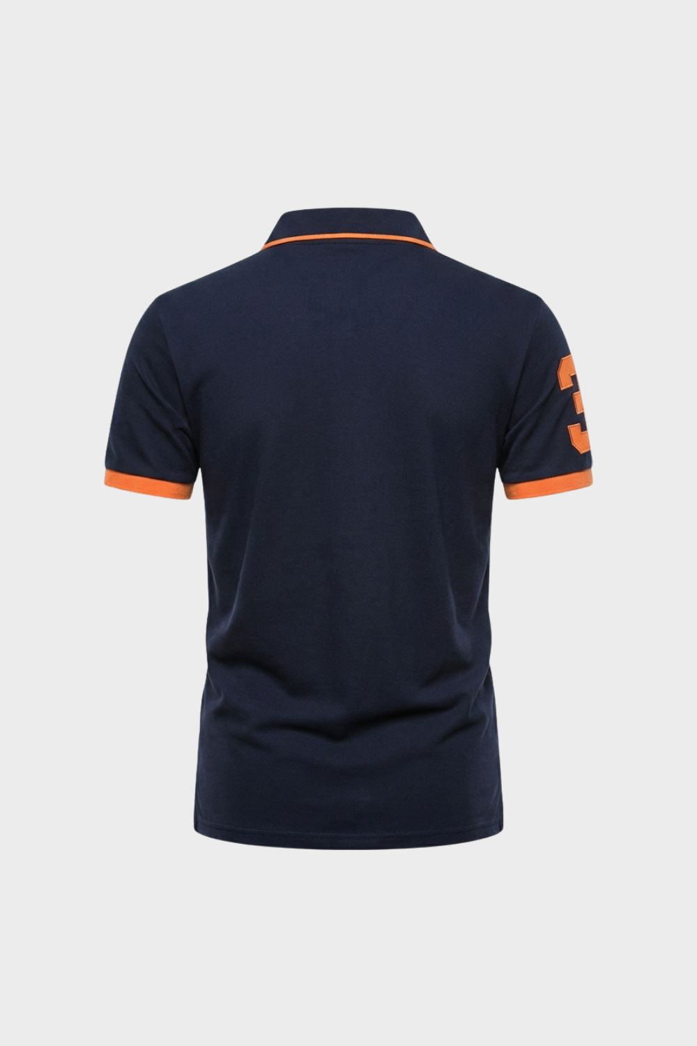 Men's Short Sleeve Polo Shirt with Contrast Collar