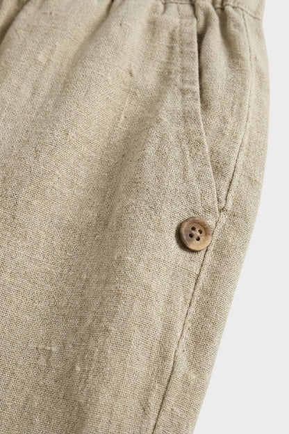 Women's Trousers with Elastic Waistband and Straight Leg