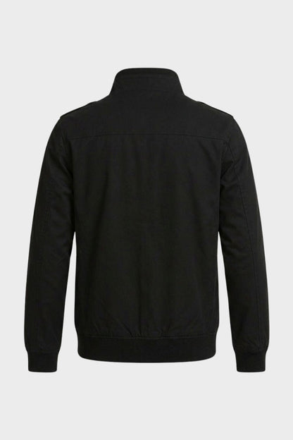 Men's Jacket with Zip and Stand-Up Collar