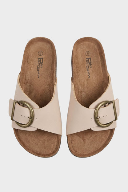 Women's Mules with Buckle and Footbed