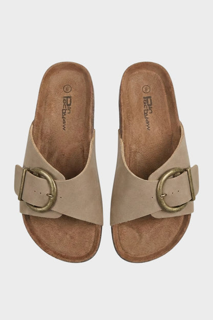 Women's Mules with Buckle and Footbed