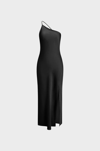 Maxi Dress for Women One Shoulder Dress with Split