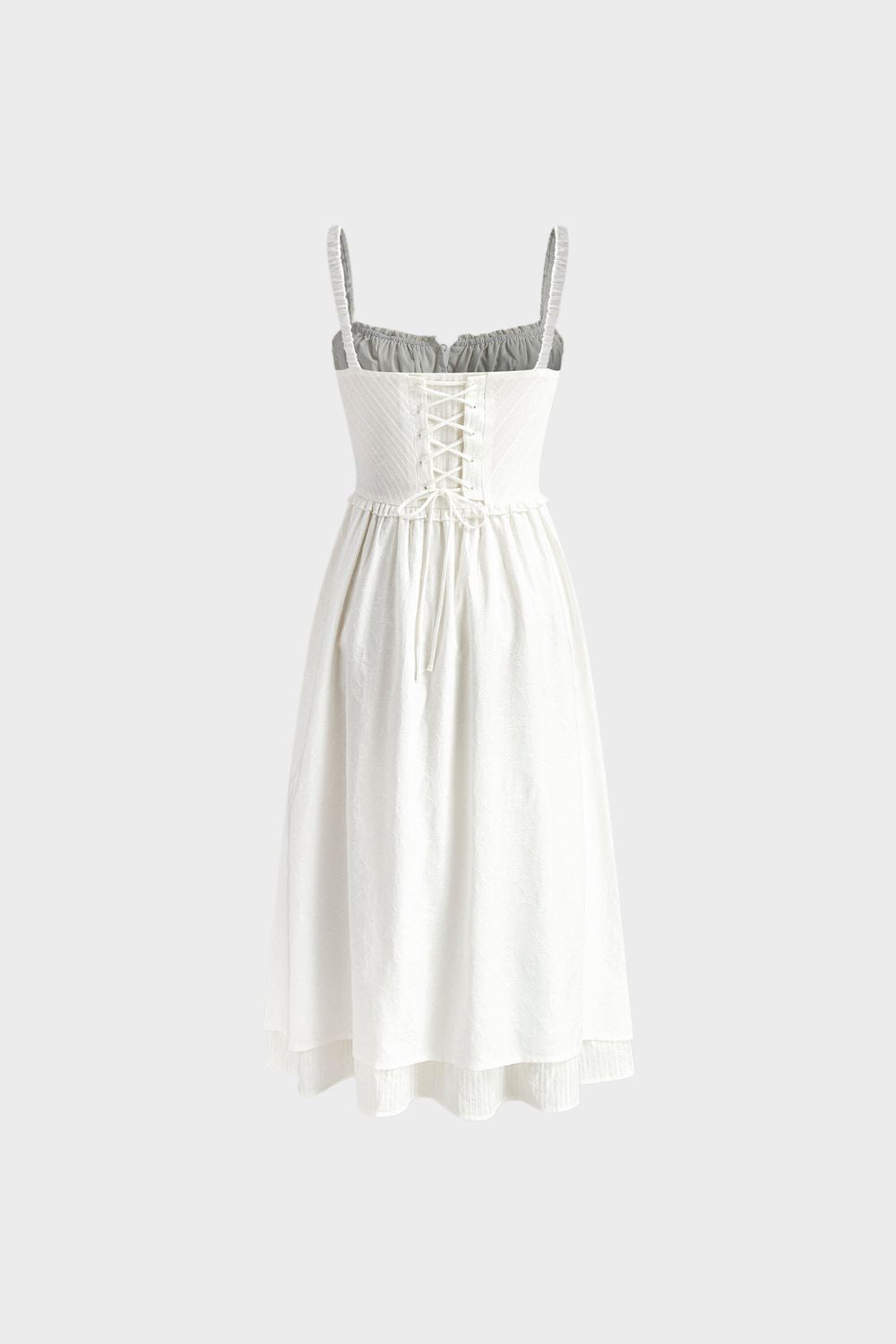 Summer Dress for Women Midi Dress with Straps and Gathering