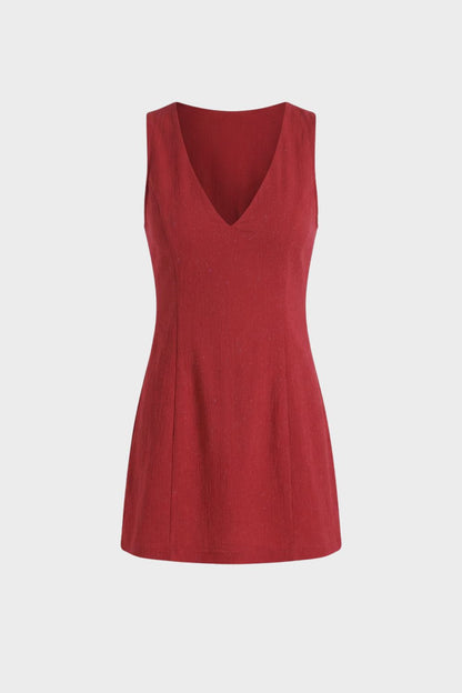 Women's A-Line Dress with V-Neck