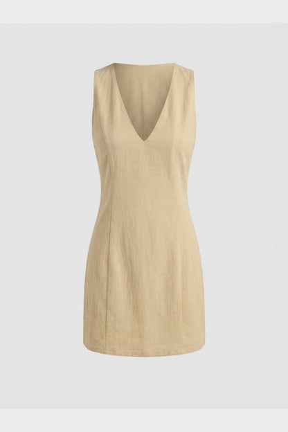 Women's A-Line Dress with V-Neck