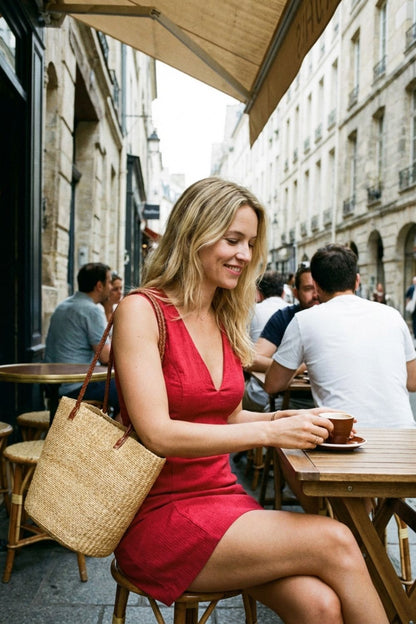 Women's A-Line Dress with V-Neck