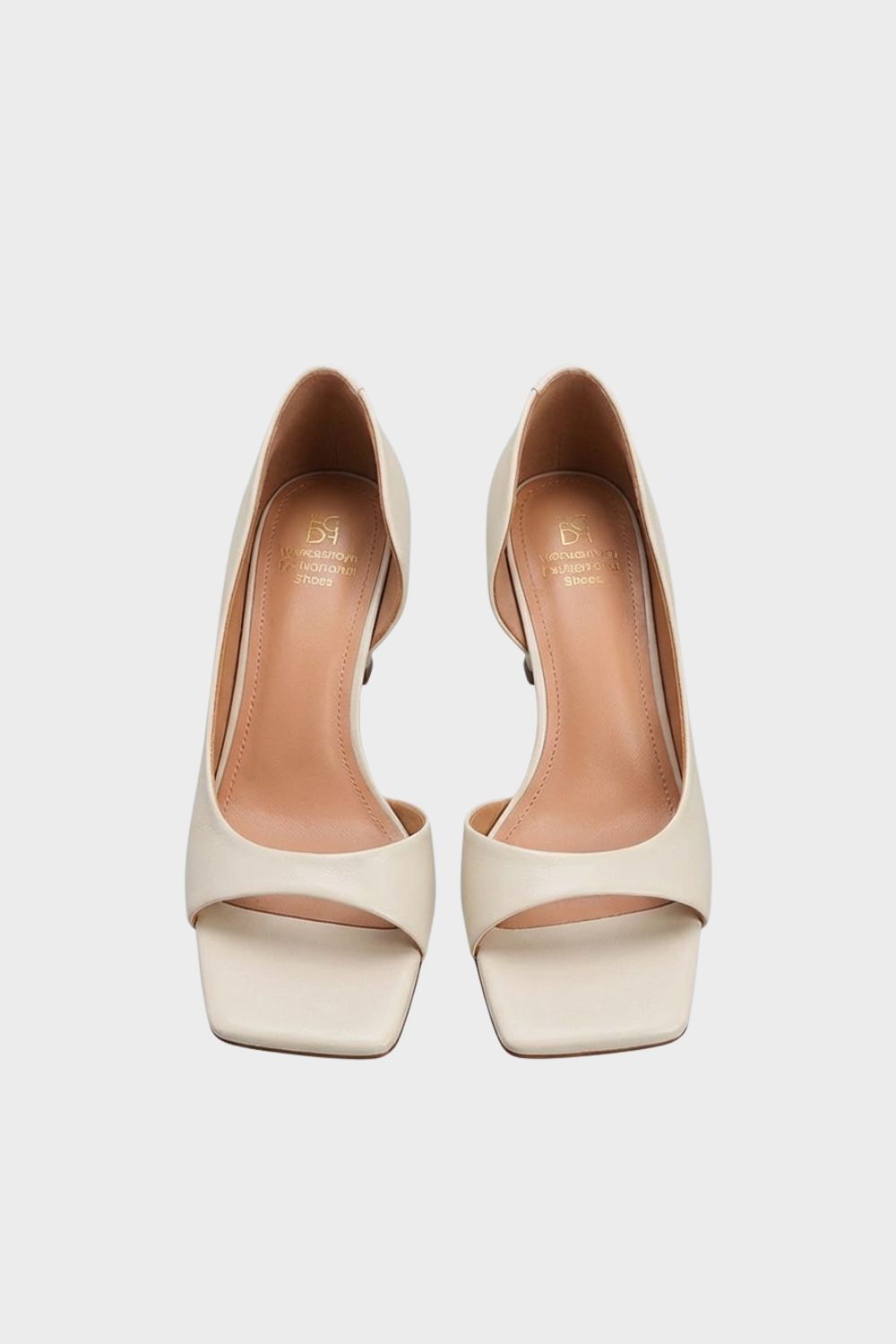 Women's Leather High Heels with Square Toe