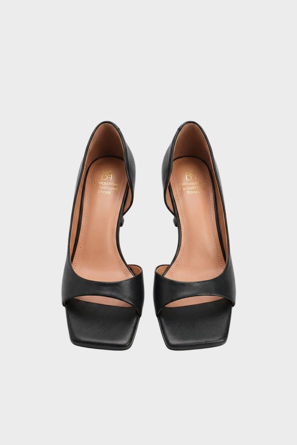 Women's Leather High Heels with Square Toe