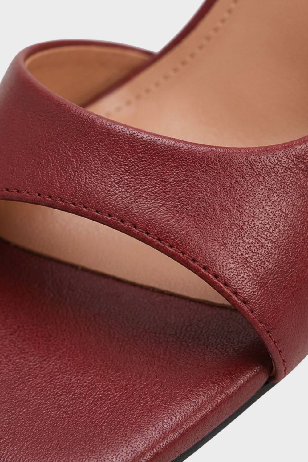 Women's Leather High Heels with Square Toe