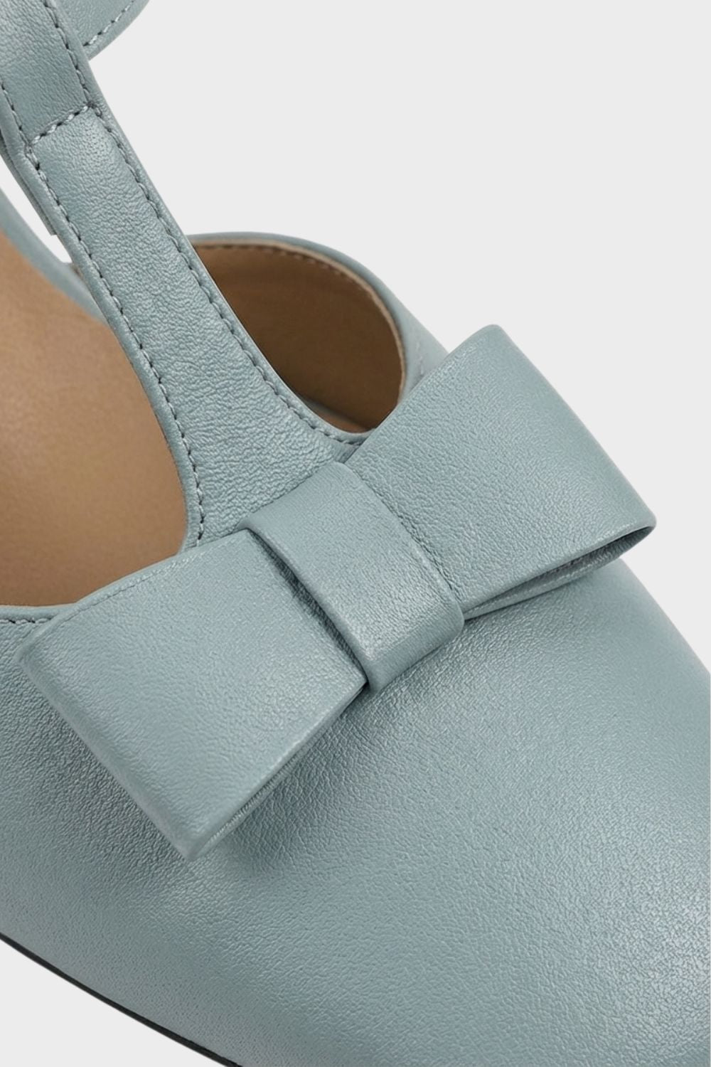 Women's Mary Jane Pumps with Bow and Square Toe