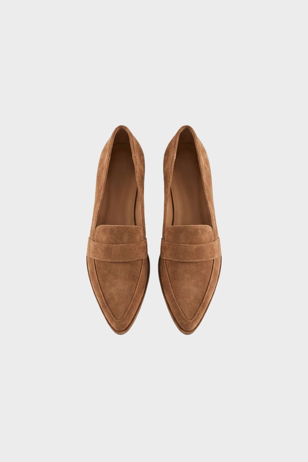 Brown Suede Loafers for Women – Pointed Shape