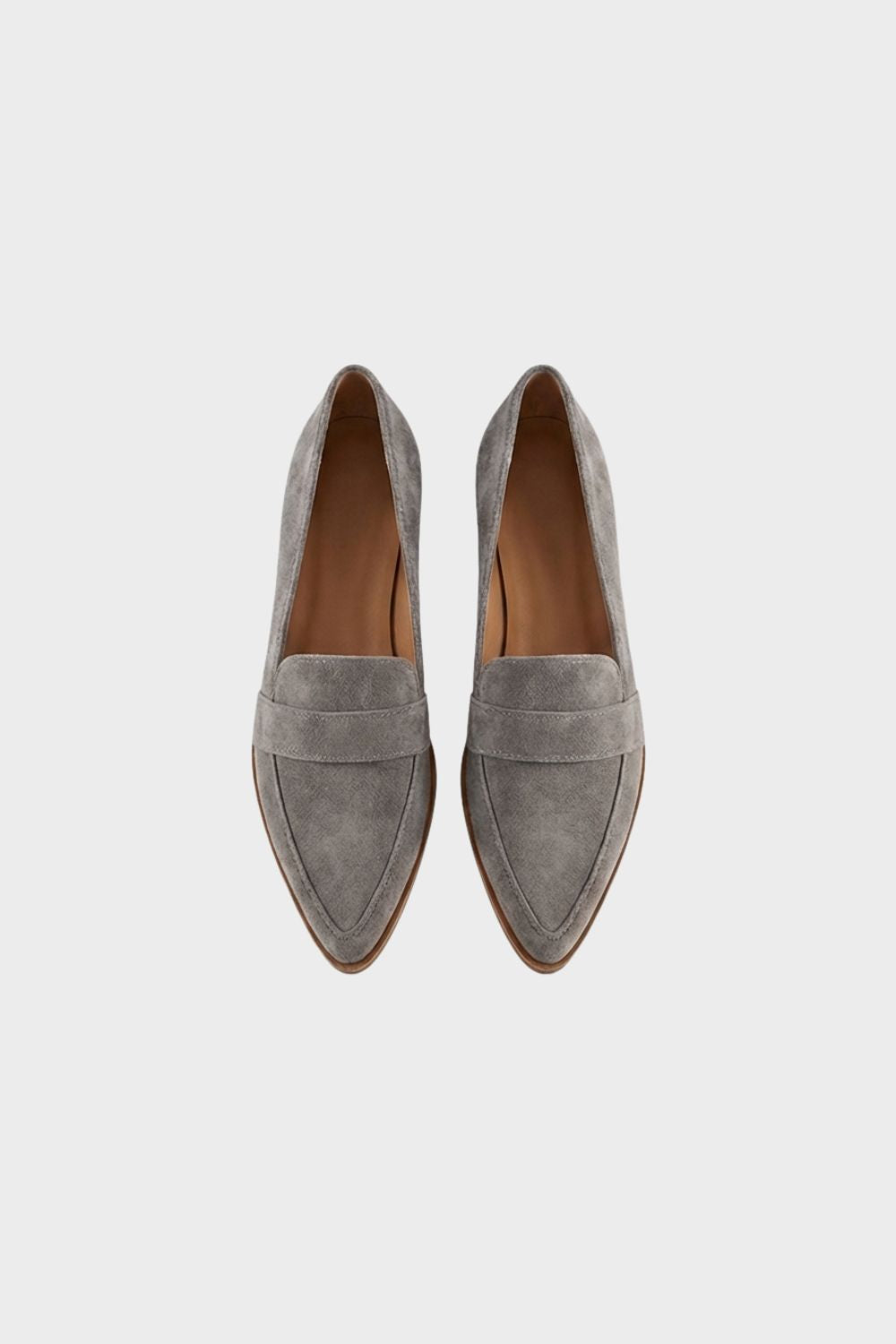 Brown Suede Loafers for Women – Pointed Shape
