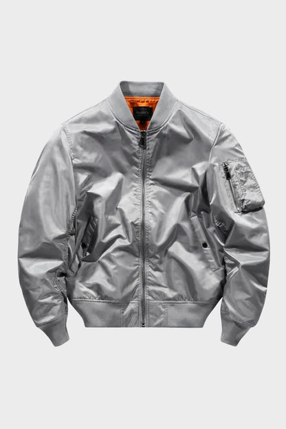Men's Bomber Jacket Flight Jacket with Zip