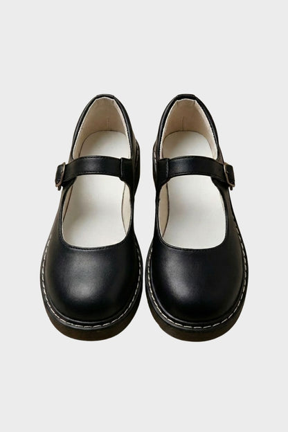Women's Ballerinas Shoes with Strap and Buckle
