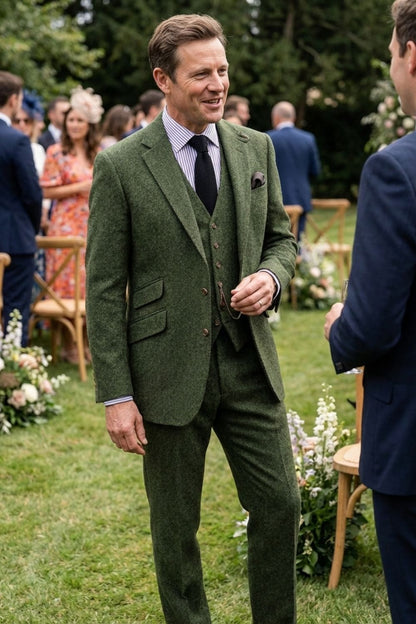 Men's Three-Piece Suit with Waistcoat Slim Fit