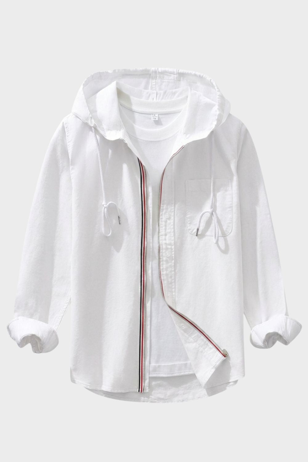 mens lightweight hooded jacket casual zip up hoodie style | Camden-London