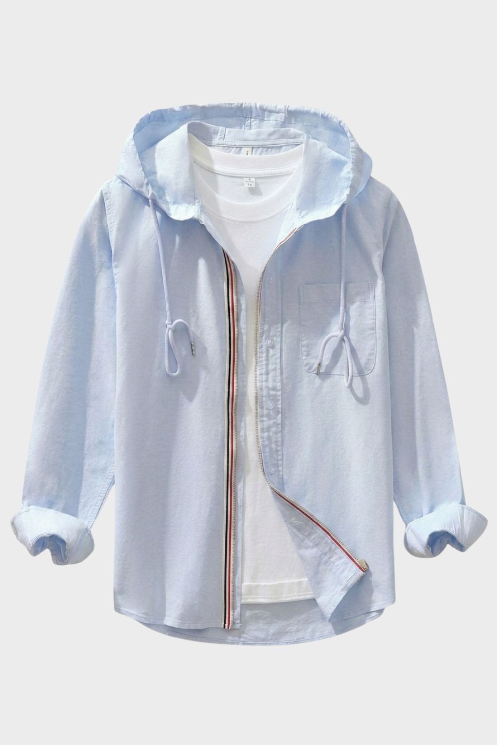 mens lightweight hooded jacket casual zip up hoodie style | Camden-London