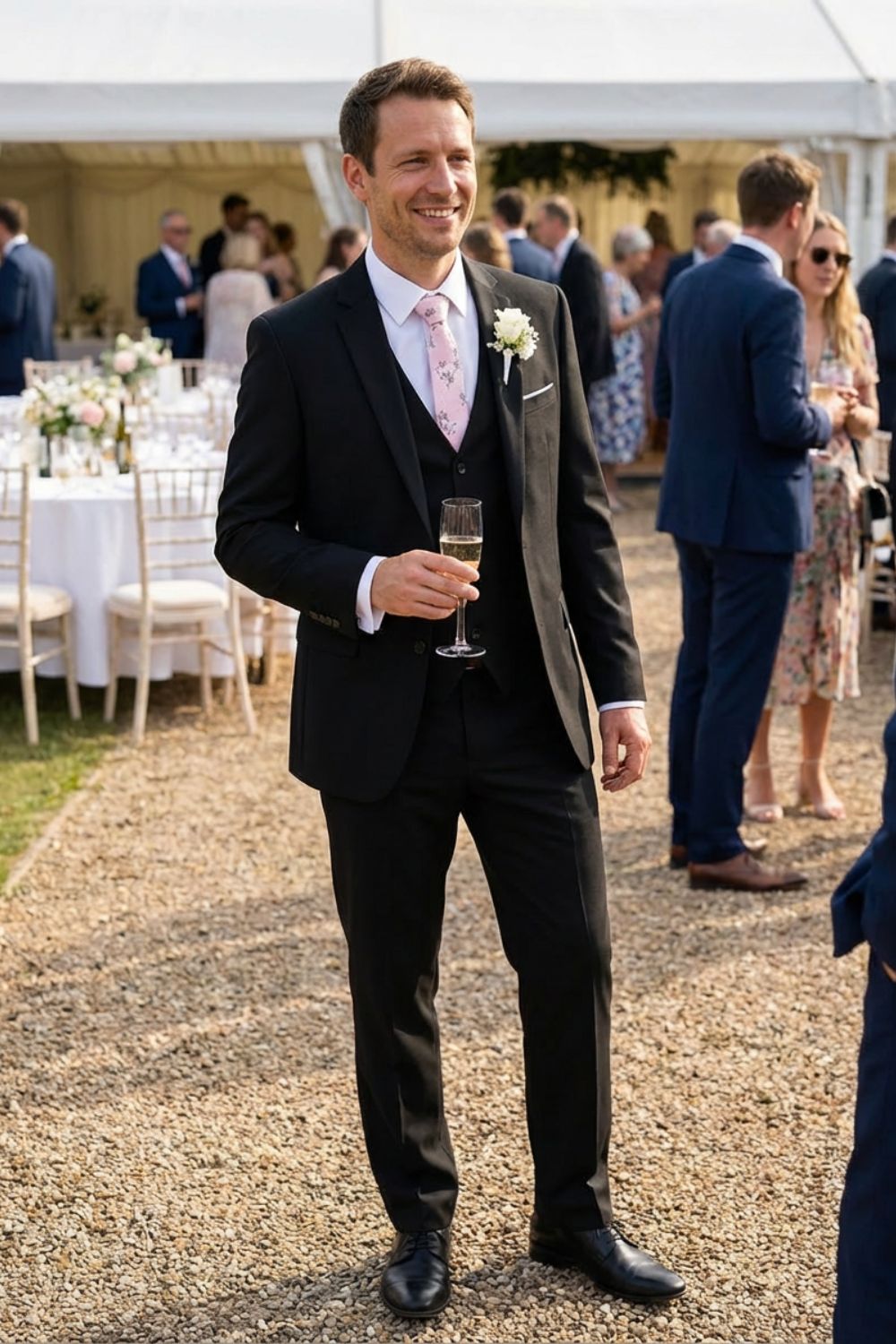 Men's 3-Piece Suit with Waistcoat