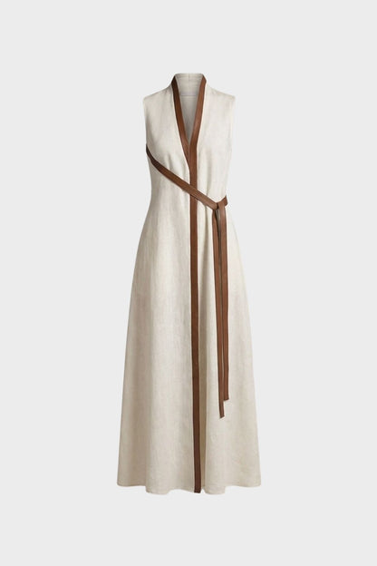 Women's Contrast-Trim Maxi | V-Neck