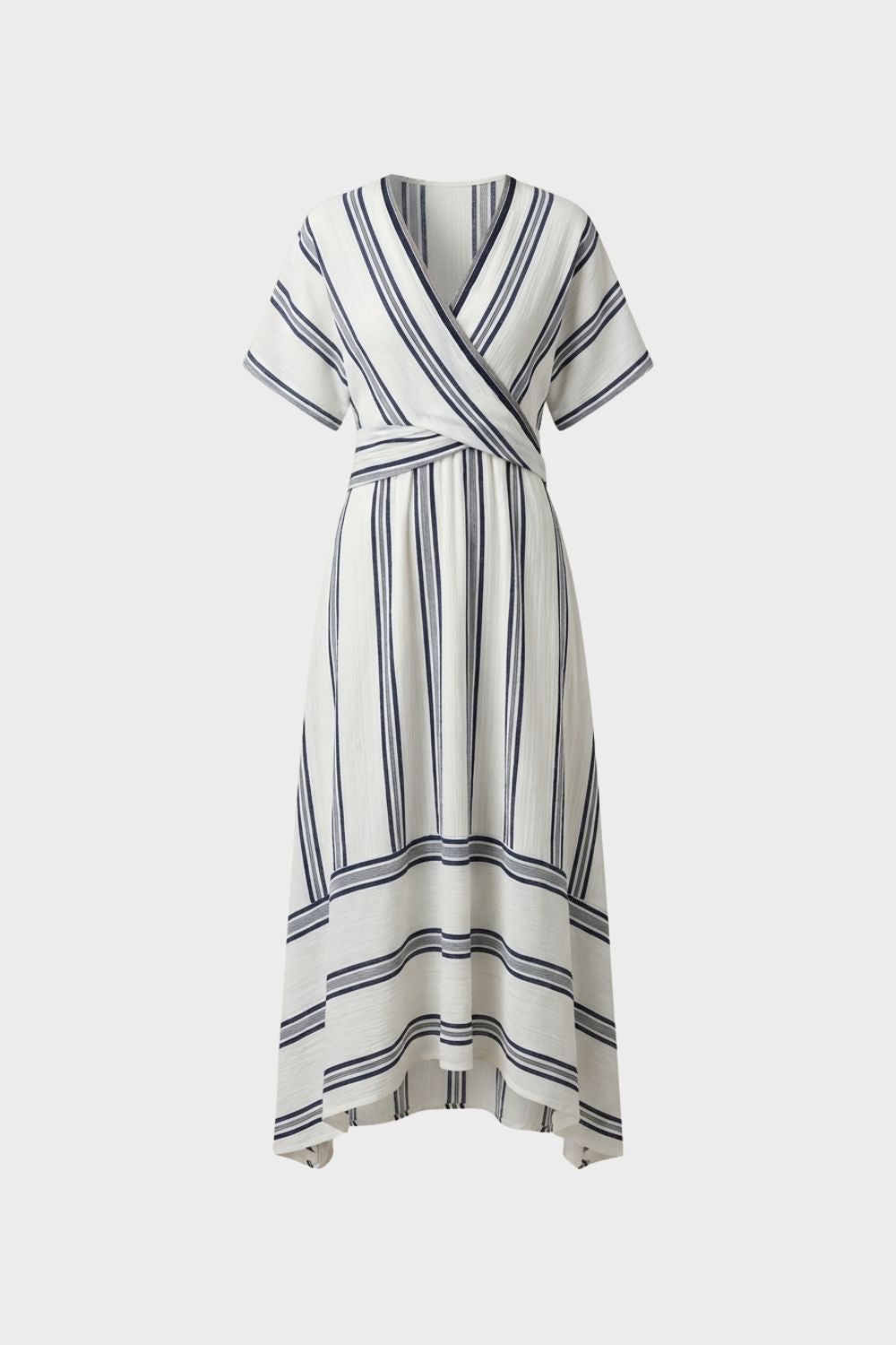 Women's Striped Wrap Maxi | V-Neck