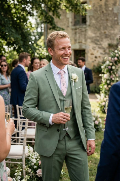 Men's 3-Piece Suit with Waistcoat