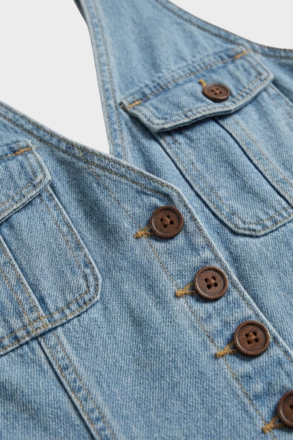 Women's Denim Jumpsuit | Wide-Leg