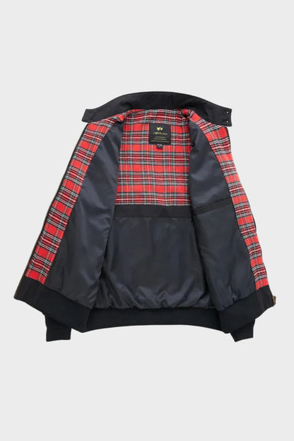Men's Bomber Jacket with Zip and Stand Collar