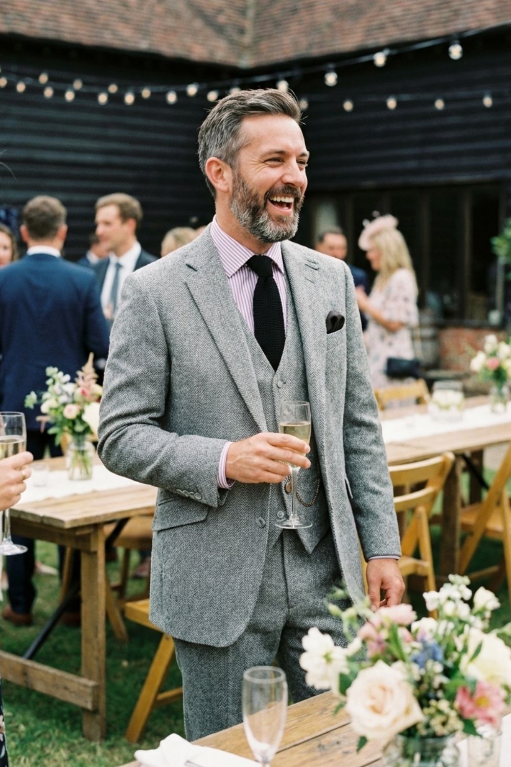 Men's Three-Piece Suit with Waistcoat Slim Fit