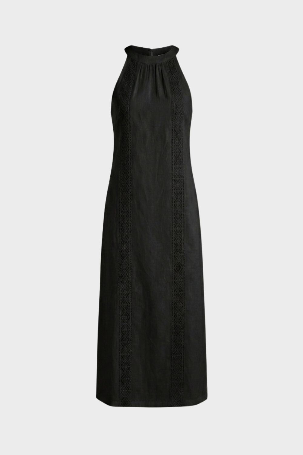 Women's Lace-Trim Linen Maxi | Slit