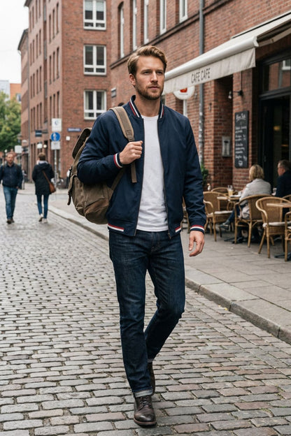 Mens Zip Up Jacket – Casual Lightweight Bomber Jacket