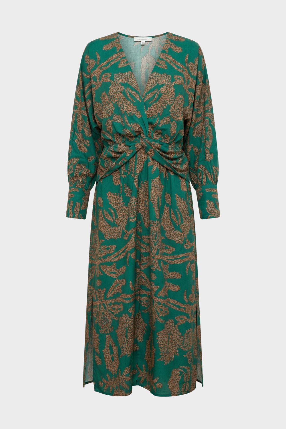 Midi Dress for Women in Wrap Style with V-Neck