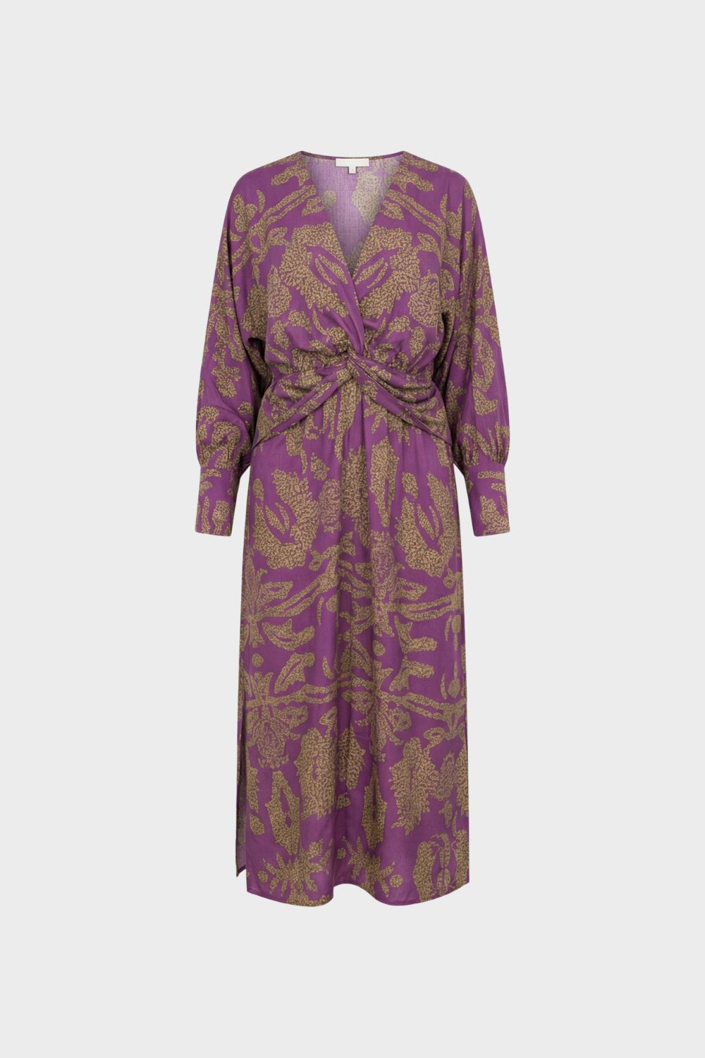 Midi Dress for Women in Wrap Style with V-Neck
