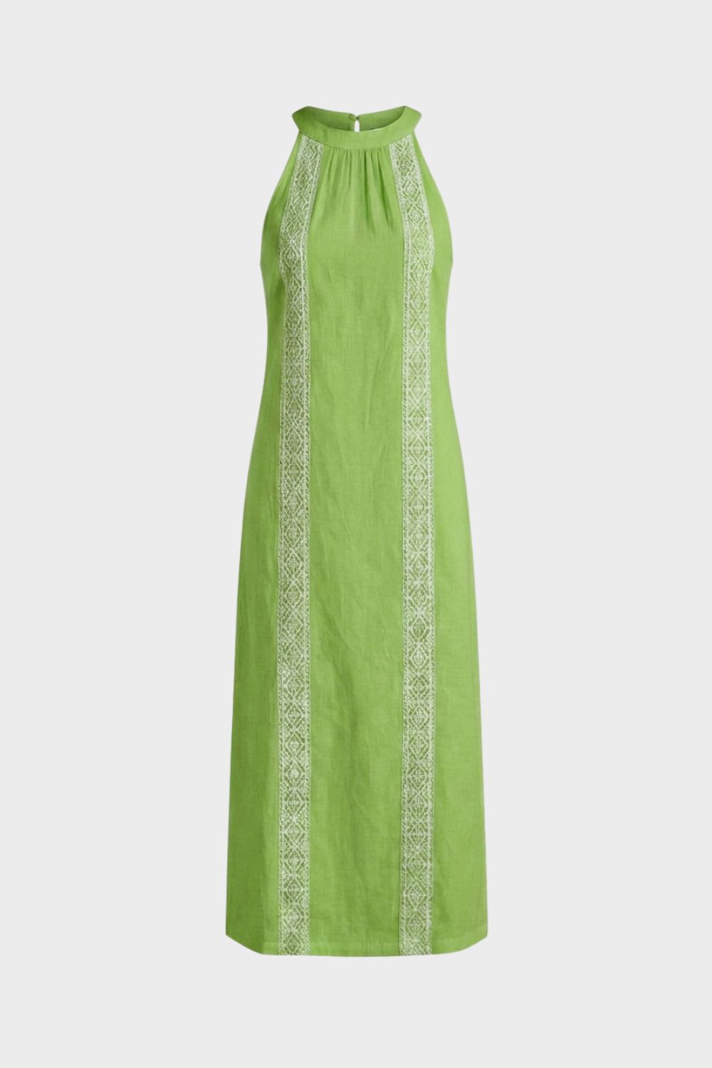 Women's Lace-Trim Linen Maxi | Slit
