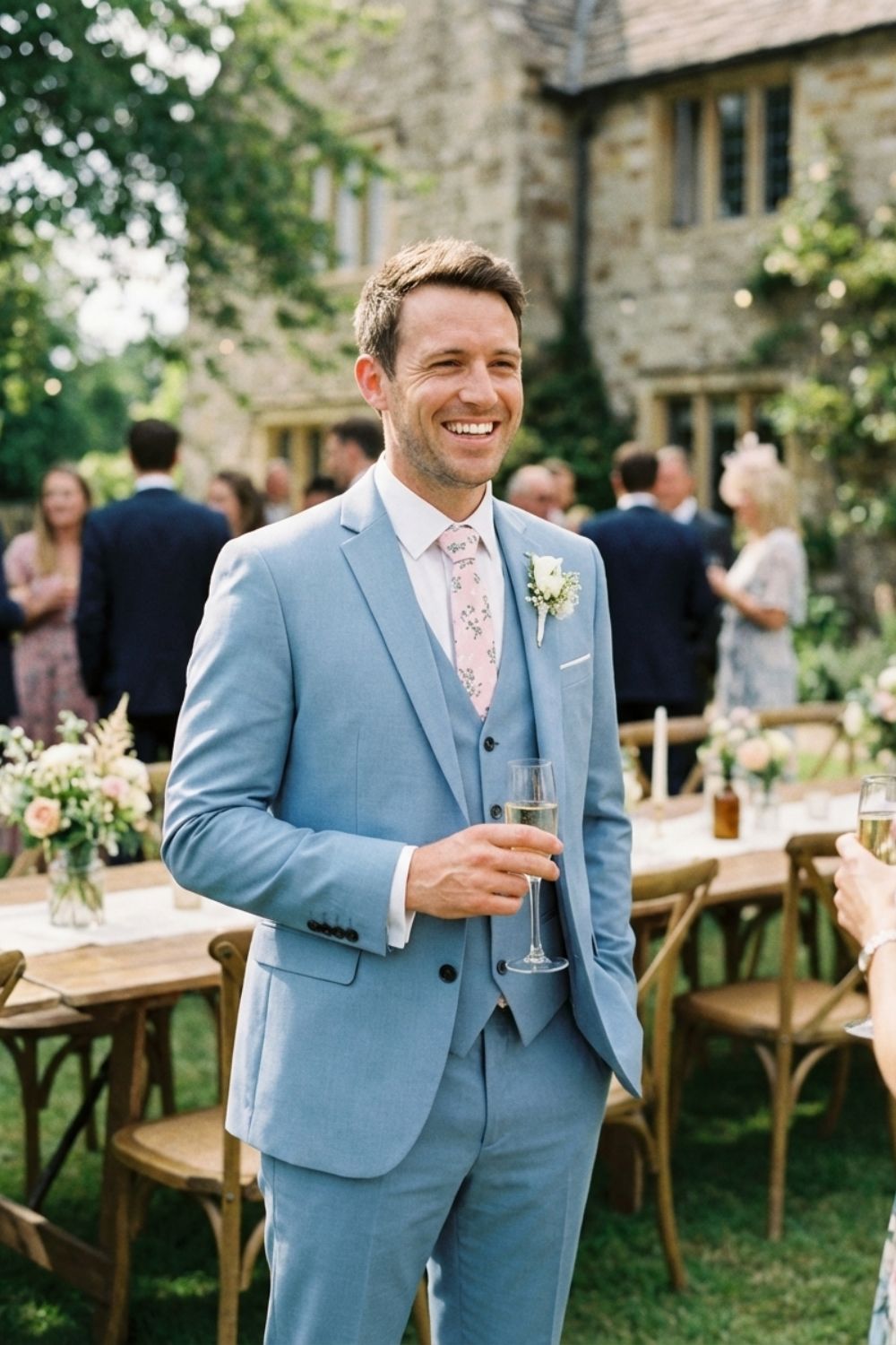 Men's 3-Piece Suit with Waistcoat