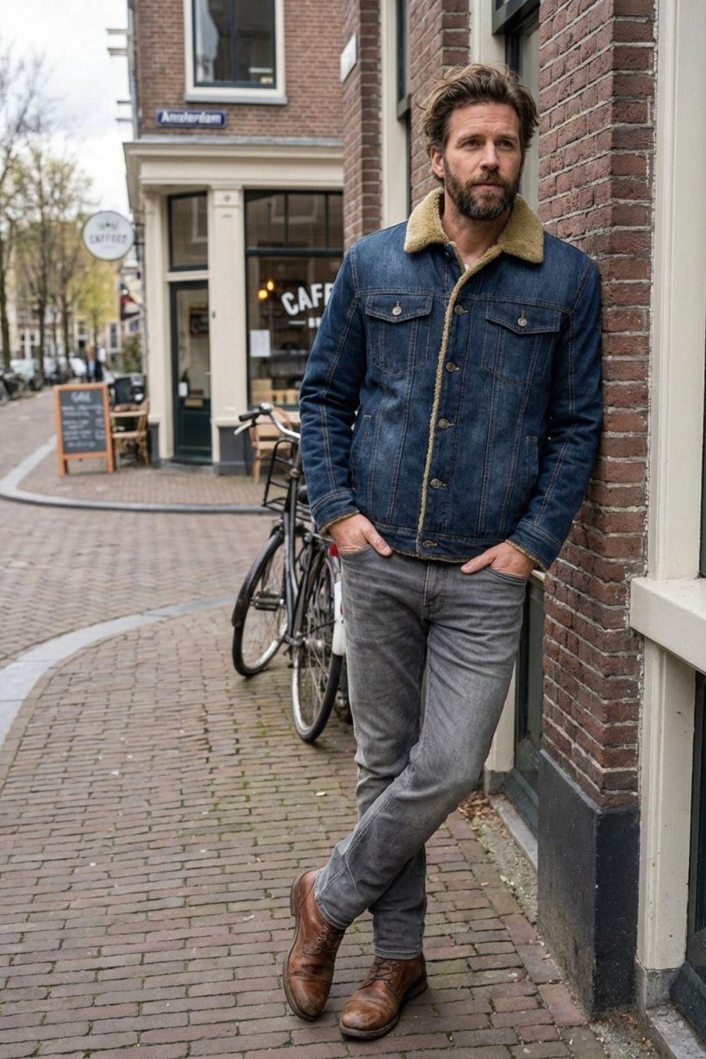 mens classic denim jacket button up casual jacket | Camden-London