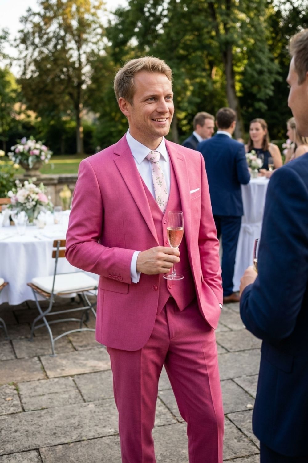 Men's 3-Piece Suit with Waistcoat
