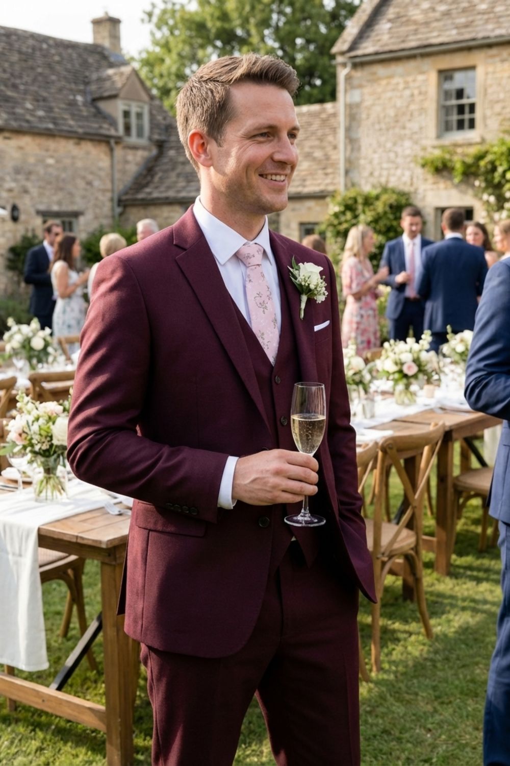 Men's 3-Piece Suit with Waistcoat