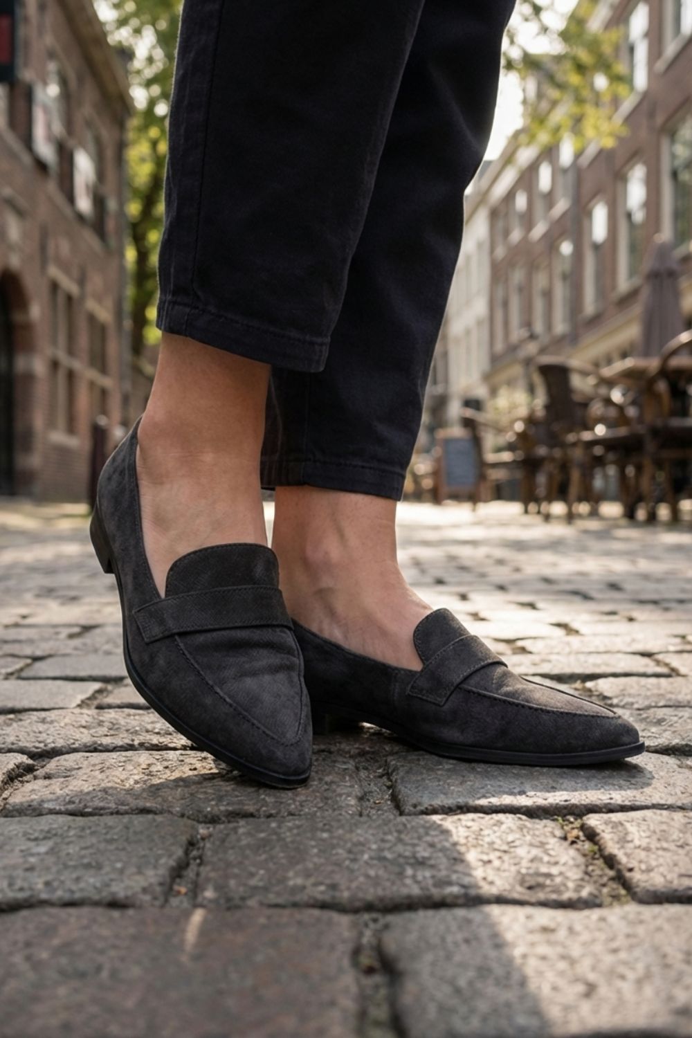 Brown Suede Loafers for Women – Pointed Shape