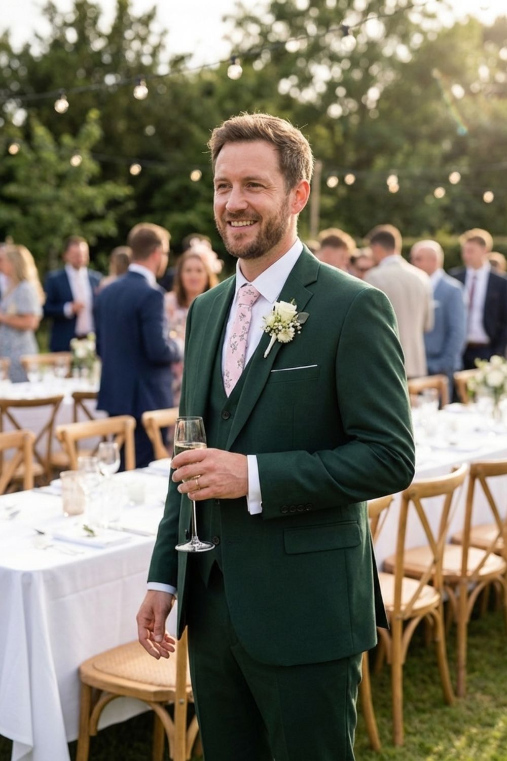 Men's 3-Piece Suit with Waistcoat