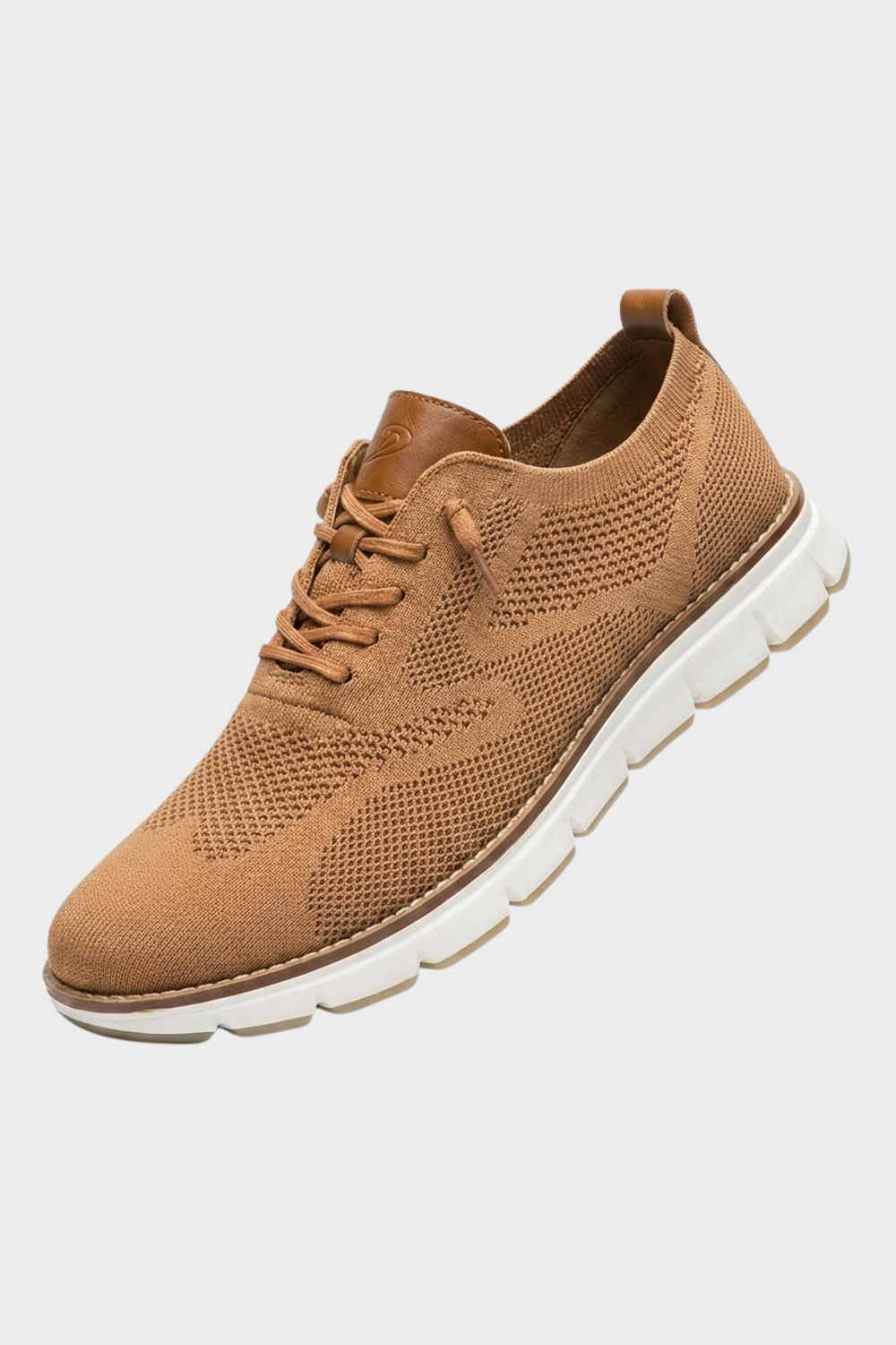 Men's Sneakers with Lacing and Knitted Look