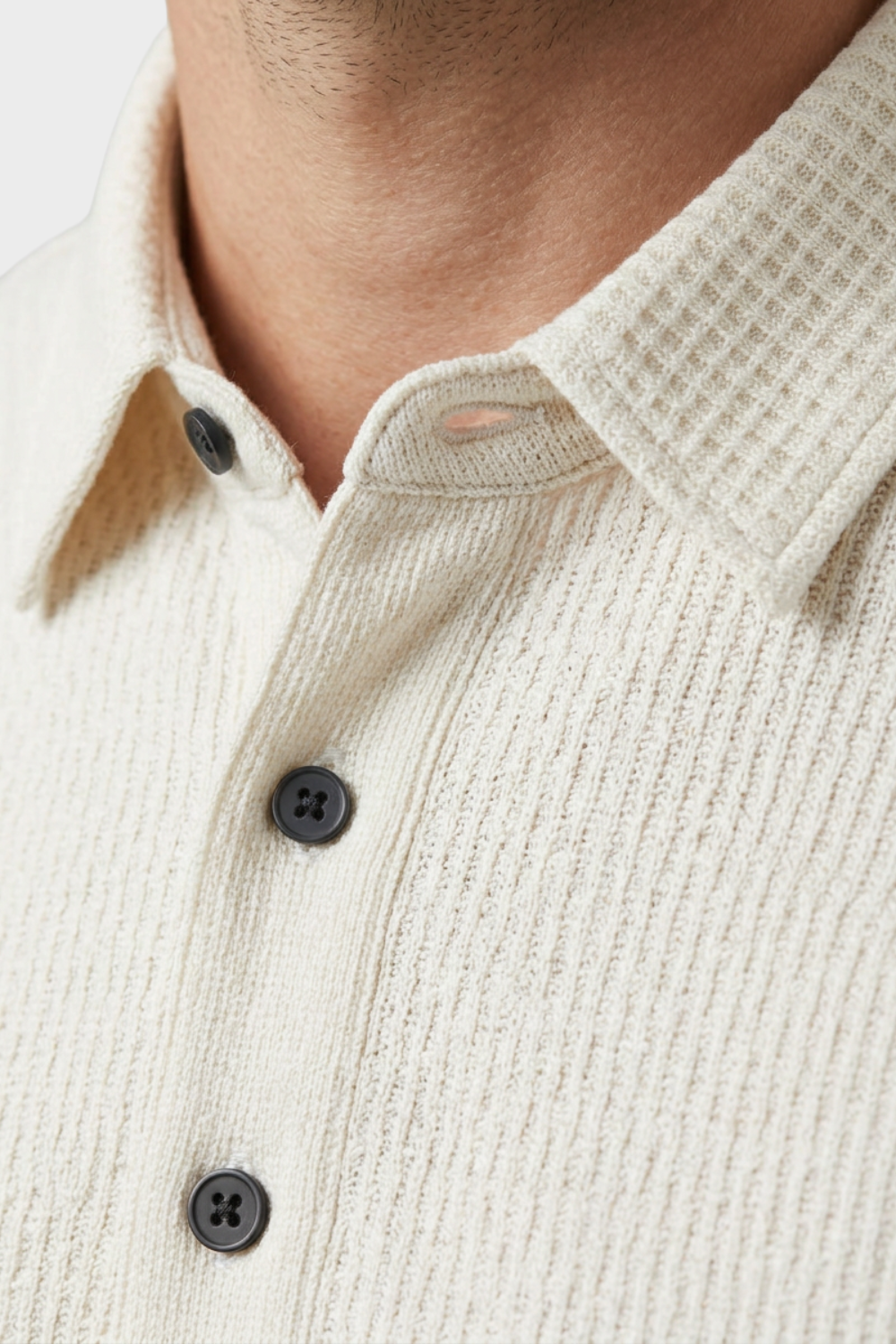 Men's Short Sleeve Polo Shirt with Button Placket