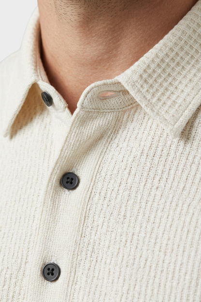 Men's Short Sleeve Polo Shirt with Button Placket