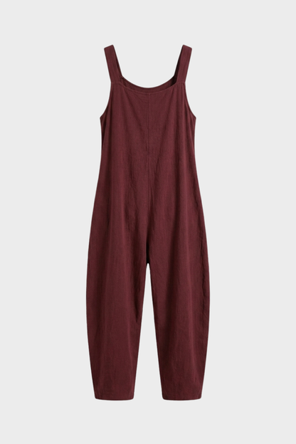 Women's Linen-Look Jumpsuit | Loose
