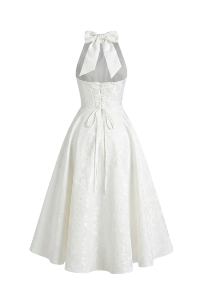 Women's Halter Midi Dress | Full Skirt