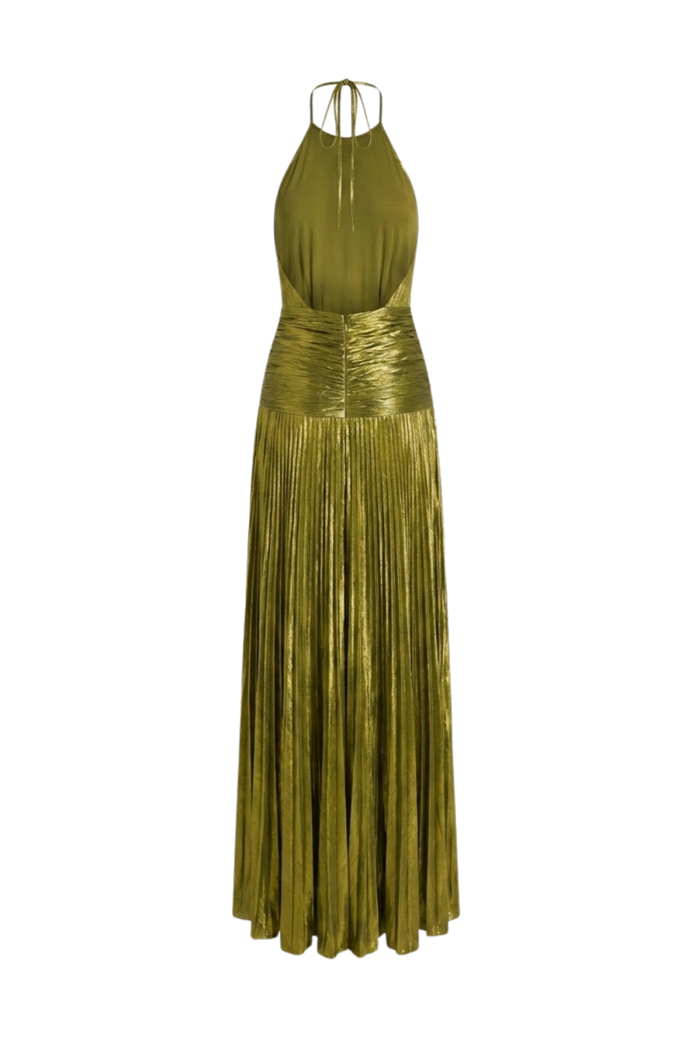 Women's Metallic Halter Maxi | Slit