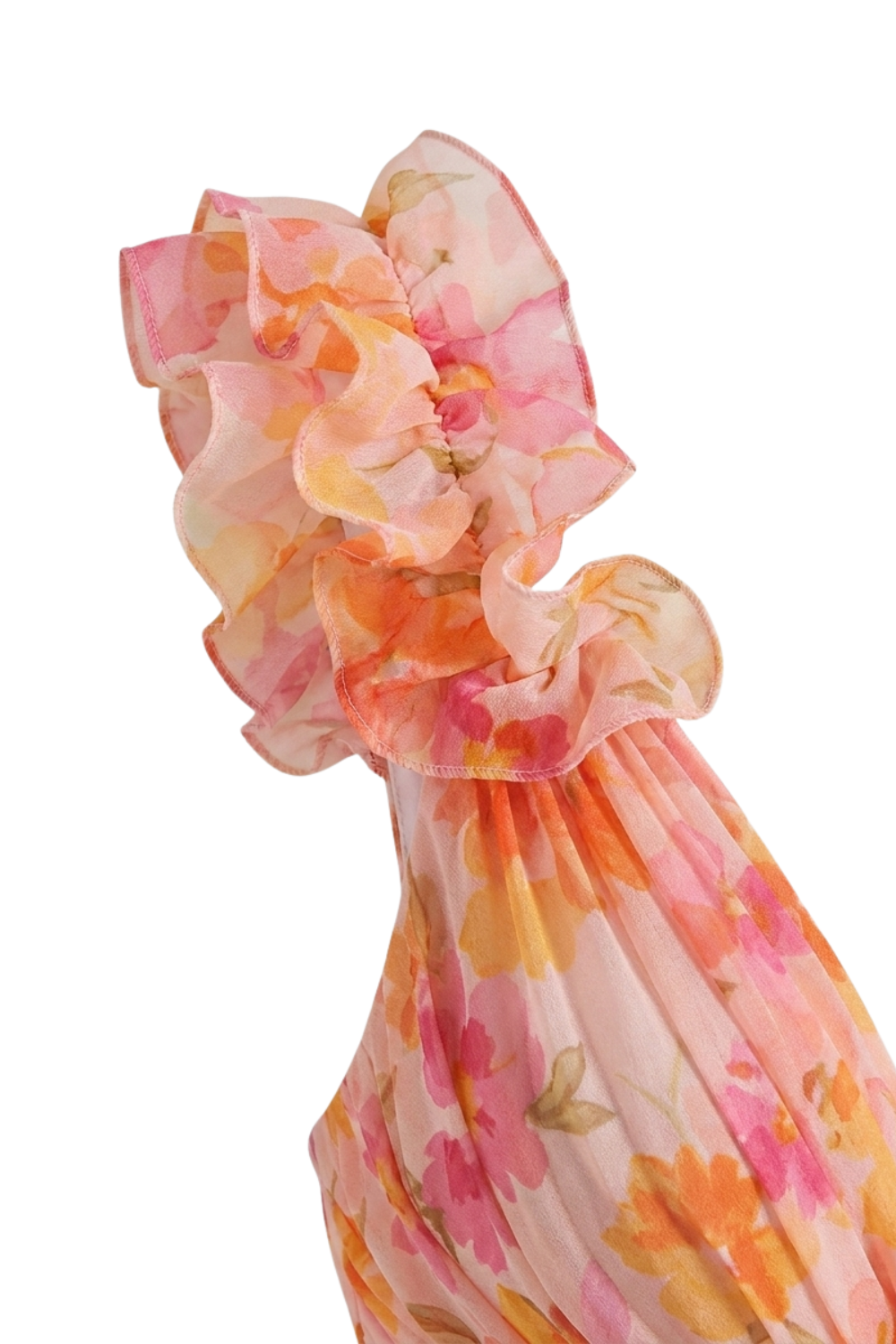 Women's Floral Maxi Dress | Cut-Out