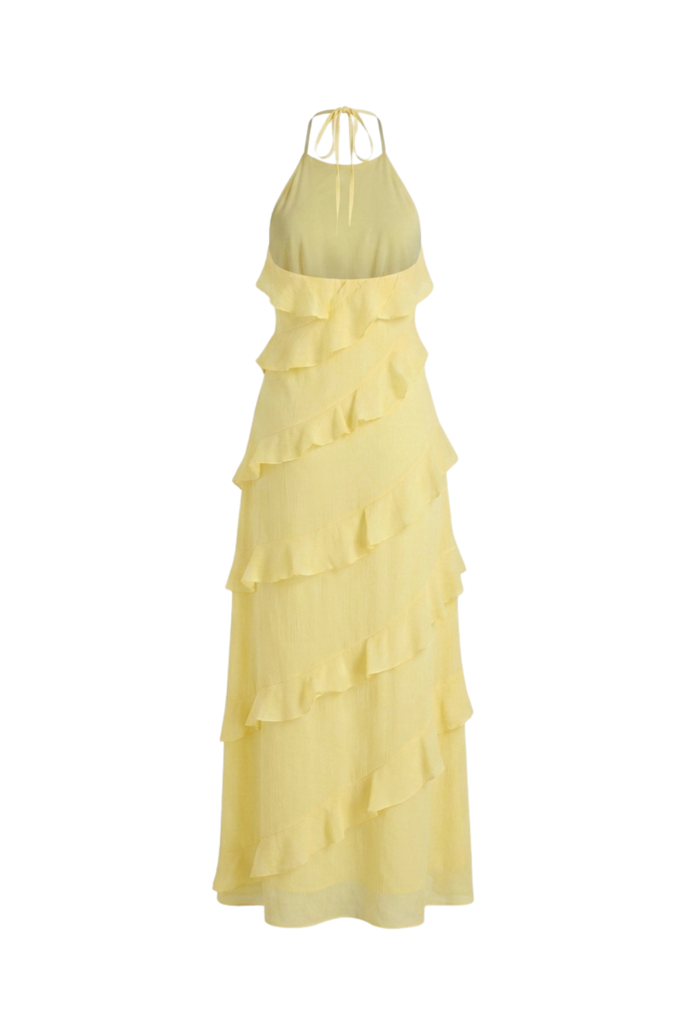 Women's Ruffle Maxi Dress | Halter